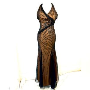 Sean Collection From Nordstrom’s Black Sequins Mesh on Skin Colour Mermaid Dress